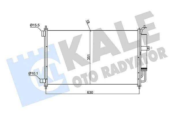 Радиатор кондиционера Nissan Juke (12-) KALE OTO RADYATOR Kale 382520 (фото 1)