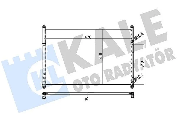 Радіатор кондиціонера Suzuki Grand Vitara II KALE OTO RADYATOR Kale 383000 (фото 1)