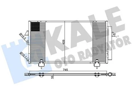 Радиатор кондиционера Toyota Rav 4 II KALE OTO RADYATOR Kale 383400