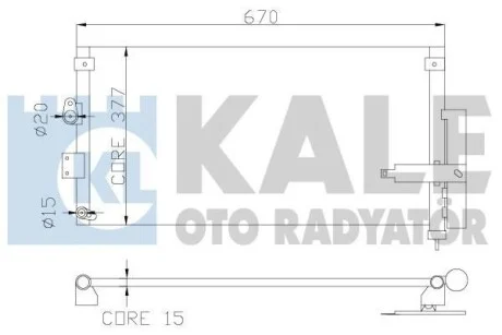 Радіатор кондиціонера Honda Civic VIII KALE OTO RADYATOR Kale 386900