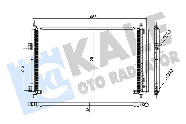 Радиатор кондиционера Toyota Previa Iii, Rav 4 Iii Condenser KALE OTO RADYATOR Kale 390000 (фото 1)