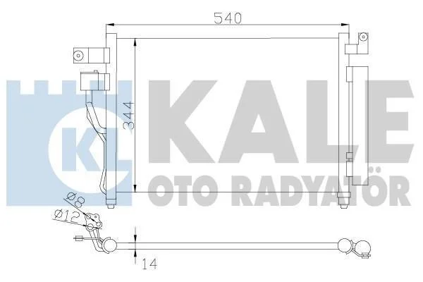Радіатор кондиціонера Hyundai Accent III (05-10) 1.5 CRDi KALE OTO RADYATOR Kale 391400 (фото 1)