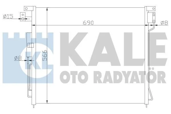 Радіатор кондиціонера Nissan Np300 Navara, Pathfinder III KALE OTO RADYATOR Kale 393200 (фото 1)