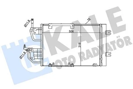 Радіатор кондиціонера Opel Astra H, Astra H Gtc, Zafira B KALE OTO RADYATOR Kale 393500