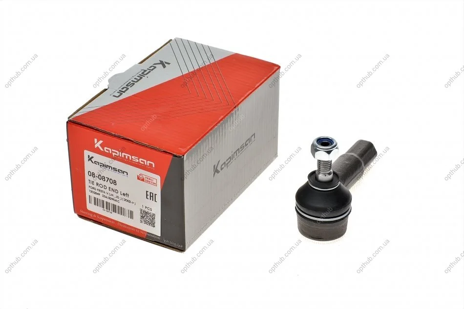 Наконечник тяги рульової (L) Ford Fiesta/Fusion 01-12 (поперечн.) (L=94mm) (opt-om) KAPIMSAN 08-08708 (фото 1)
