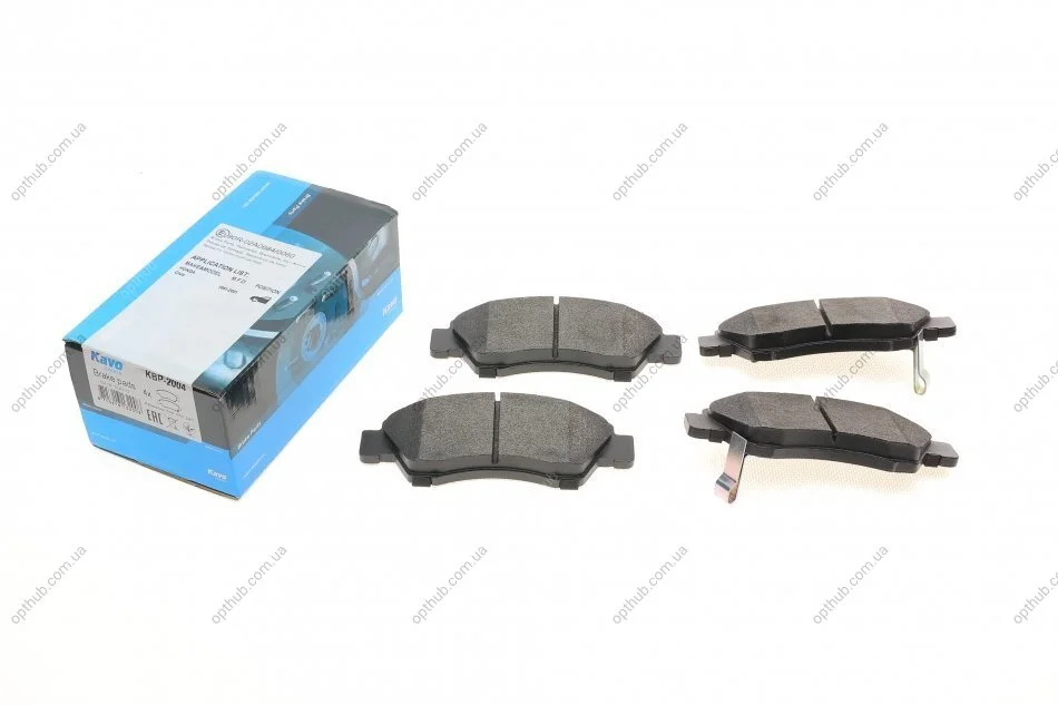 Колодки гальмівні (передні) Honda Civic V/VI 91-01/VIII 10-12/Jazz 02- PARTS UA63 KAVO KBP-2004 (фото 1)