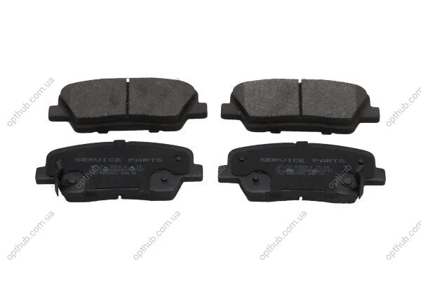 Колодки гальмівні (задні) Hyundai Santa Fe II 06-/Kia Sorento II 09- PARTS UA63 KAVO KBP-3034 (фото 1)