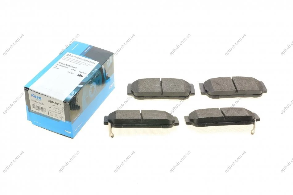 Колодки гальмівні (задні) Kia Sorento 02-11/Ssangyong Rodius 05- PARTS UA63 KAVO KBP-4017 (фото 1)