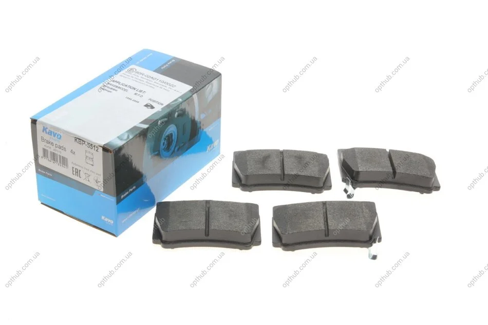 Колодки гальмівні (задні) Mitsubishi Pajero 98- PARTS UA63 KAVO KBP-5512 (фото 1)