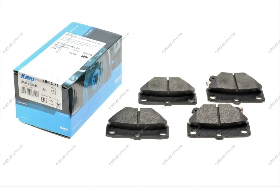 Колодки гальмівні (задні) Toyota Corolla/Yaris 99-07 PARTS UA63 KAVO KBP-9013 (фото 1)