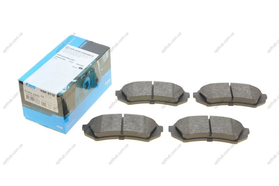 Комплект гальмівних колодок PARTS KAVO KBP-9118 (фото 1)