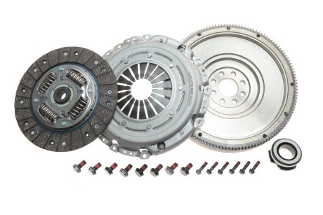 Демпфер (глухий) + комплект зчеплення VW T4 2.4-2.5TDI (65kw) (opt-om) KAWE DMV185M