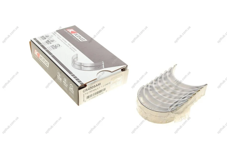 Вкладиші шатунні Renault Kangoo 1.2 97- (STD) KING UA63 King CR4305AM (фото 1)