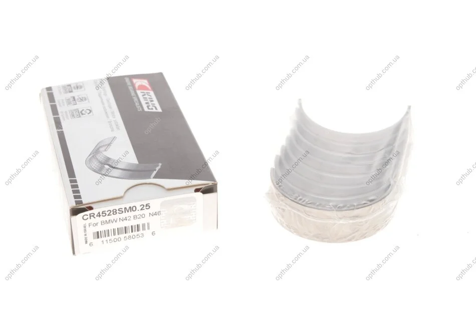 Вкладиші шатунні BMW 3 (E46/E90)/5 (E60) 01-11 N42/N43/N46 (+0.25) KING UA63 King CR4528SM0.25 (фото 1)