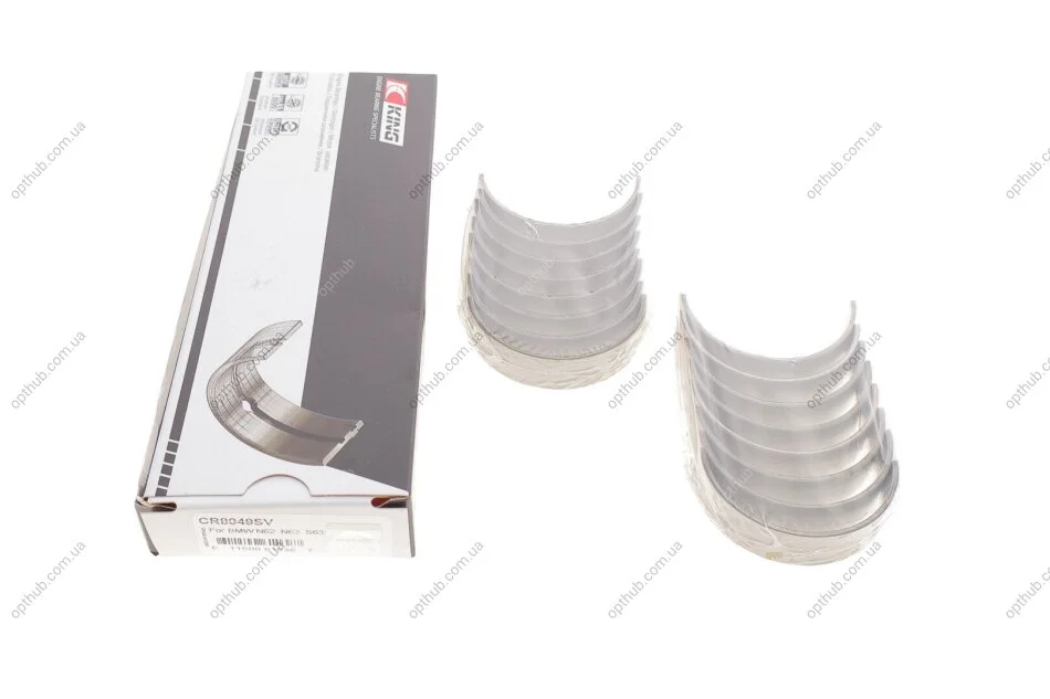 Вкладиши шатунни BMW 5 (E60/F10/G30/F90)/7 (E65-E67/F01-F04/G11/G12) 03- N62/N63/S63 (STD) KING UA63 King CR8049SV (фото 1)