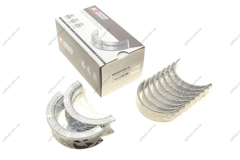Вкладиші корінні Opel Astra F 1.7D/1.8i/2.0i 91-98/G 1.7 TD/2.0i 98-05 (+0.25) KING (opt-om) King MB5520AM0.25 (фото 1)