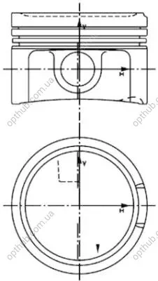 Поршень VAG 81.0 AMB/ARX/ARY/AUM/AUQ/AVJ/AWT/BEX/BFB/BVP/BVR KOLBENSCHMIDT 40434600 (фото 1)