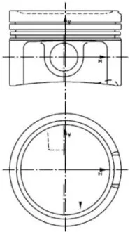 Поршень VAG 81.0 AMB/ARX/ARY/AUM/AUQ/AVJ/AWT/BEX/BFB/BVP/BVR KOLBENSCHMIDT 40434600