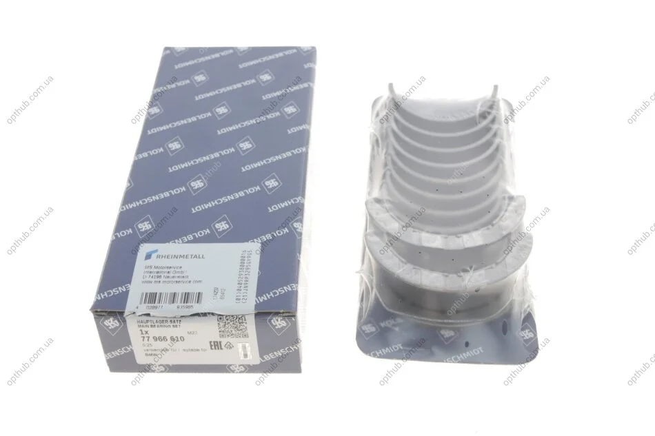 Вкладиші корінні BMW 3 (F30/F80)/5 (F10)/X5 (F15/F85) 11-18 N20/N26 (+0.25) UA63 KOLBENSCHMIDT 77966610 (фото 1)