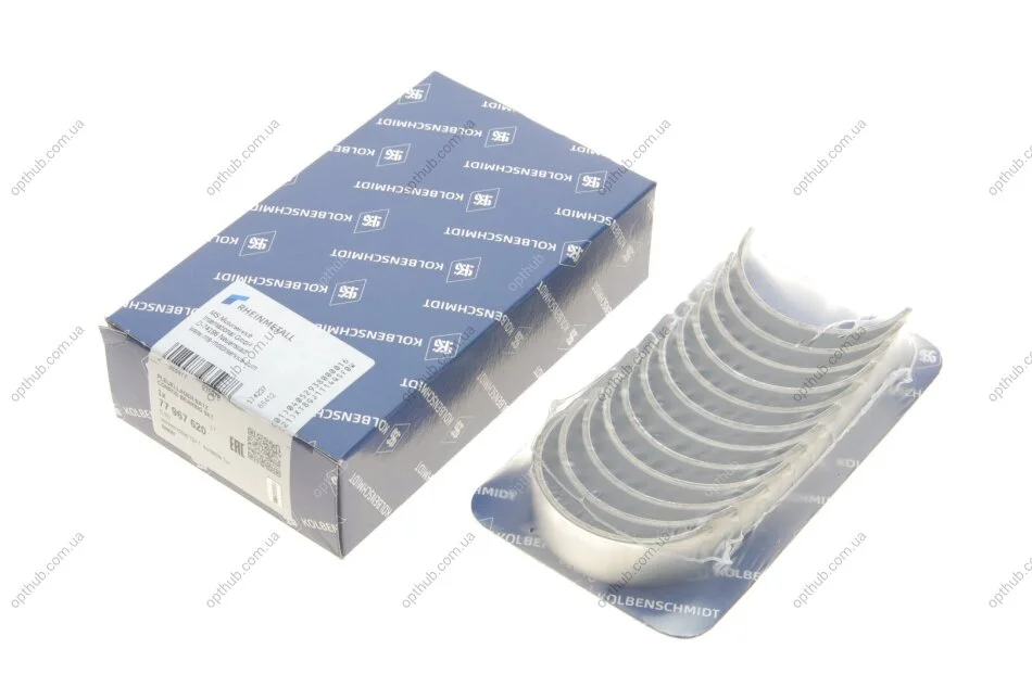 Вкладиші шатунні BMW 3 (E90/F30/F80)/5 (F10)/X5 (F15/F85) 3.0 N54/N55 06-18 (+0.50) UA63 KOLBENSCHMIDT 77967620 (фото 1)
