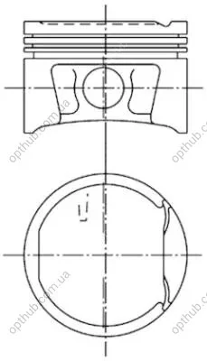 Поршень з кільцями RENAULT 79,50 1,6 K4M (вир-во KS) KOLBENSCHMIDT 99746600 (фото 1)
