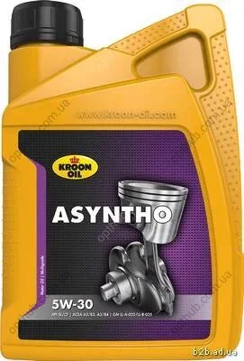 Масло моторное ASYNTHO 5W-30 1л СИНТ ASYNTHO 5W30 1L (API SN/CF; ACEA A3/B4; BMW LONGLIFE-01; GM LL-A-025 KROON OIL 31070 (фото 1)