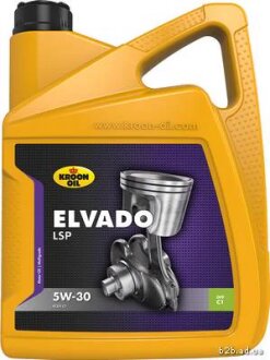 Олива моторна ELVADO LSP 5W-30 5л СИНТ ELVADO LSP 5W-30 5L (ACEA A5/B5, ACEA C1, JASO DL-1, FORD WSSM2C9 KROON OIL 33495