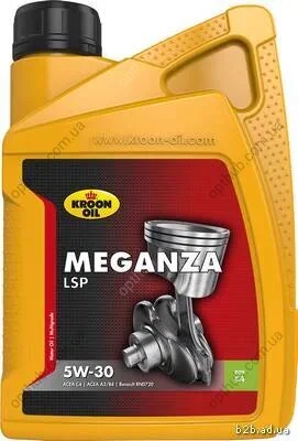Масла моторные MEGANZA LSP 5W-30 1л СИНТ MEGANZA LSP 5W30 1L (ACEA C4, RN0720) KROON OIL 33892 (фото 1)