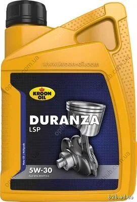 Олива моторна DURANZA LSP 5W-30 1л СИНТ DURANZA LSP 5W30 1L (ACEA A5/B5, FORD WSSM2C913C) KROON OIL 34202 (фото 1)