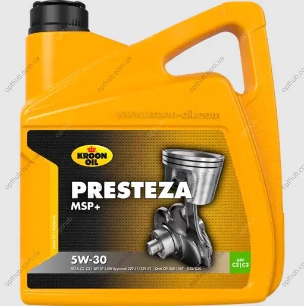 Олива моторна PRESTEZA MSP 5W-30 4л МАСЛО МОТ СИНТ PRESTEZA MSP 5W30 4*4L / ACEA C3/API SN/MB 229.51/VW KROON OIL 35137 (фото 1)