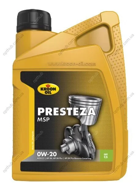 Олива моторна Presteza MSP 0W-20 1л PRESTEZA MSP 0W-20 12X1L / ILSAC GF-5, BMW LL-17 FE+, MB 229.71, OPE KROON OIL 36495 (фото 1)
