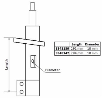 Амортизатор газомасляний KYB 3348142