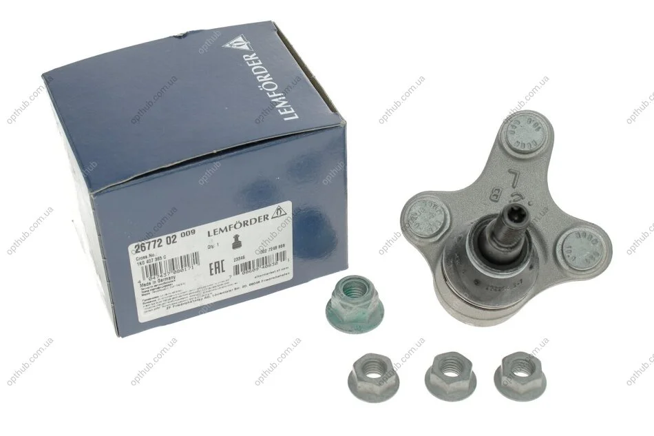 Опора шаровая AUDI, SEAT, SKODA, VW передн. ось (пр-во Lemferder) LEMFORDER 26772 02 (фото 1)