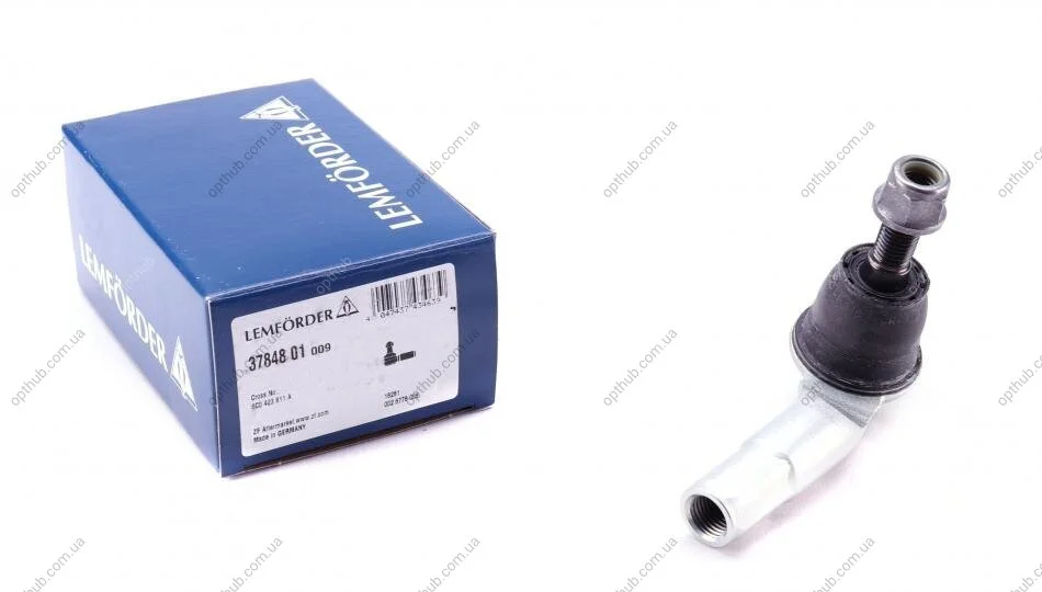Наконечник рульової тяги SEAT, SKODA, VOLKSWAGEN SEAT: TOLEDO IV (KG3) SKODA: FABIA (NJ3), RAPID (NH -ua LEMFORDER 37848 01 (фото 1)