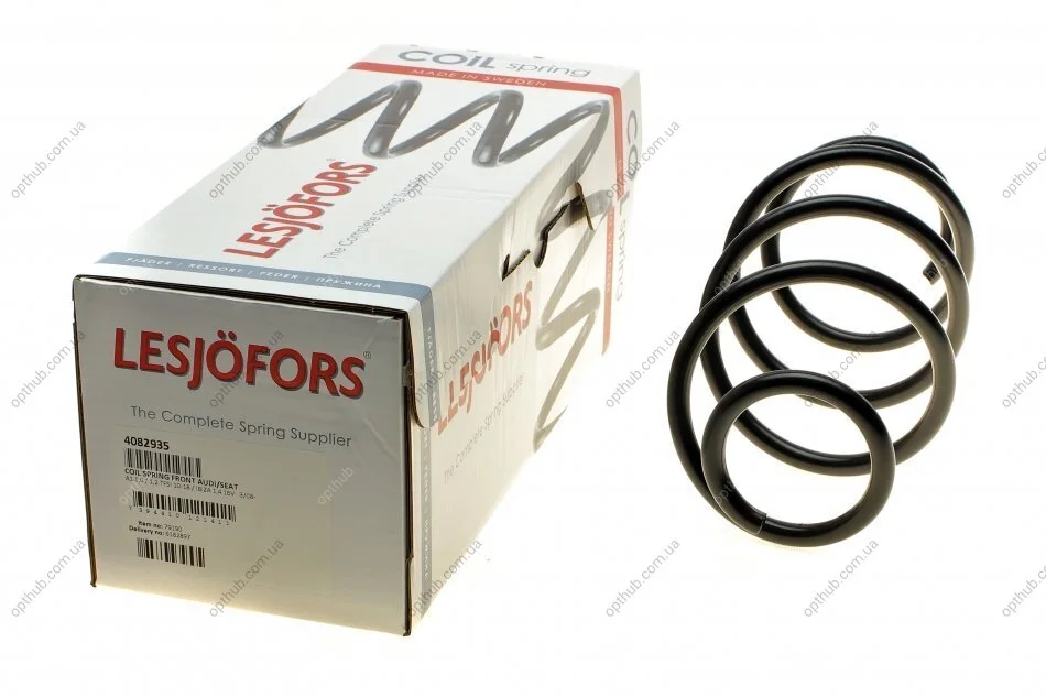 Пружини підвіски ПРУЖИНА ПЕРЕДНЯЯ SEAT IBIZA 1,4 16V 3/08- -ua LESJOFORS 4082935 (фото 1)
