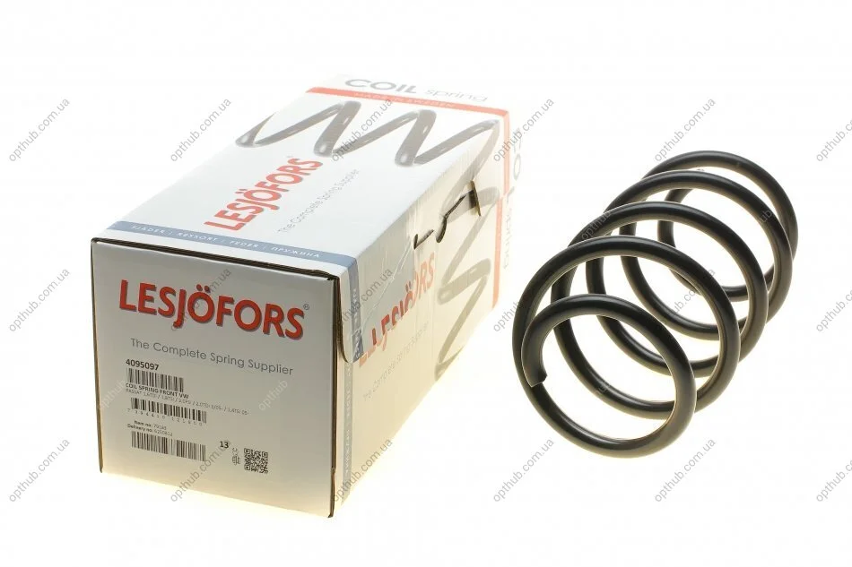 Пружина (передня) VW Passat B6/B7 1.4TSI/1.8TSI/1.6TDI/2.0FSI/TDI 05-14 (седан/унив) (спорт х (opt-om) LESJOFORS 4095097 (фото 1)