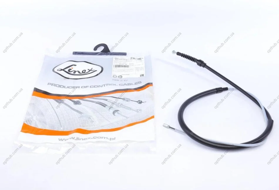 Трос ручника (задний) (L) VW Golf V/Audi A3/Skoda Octavia 97-13 (1445/805 мм) UA63 LINEX 03.01.46 (фото 1)