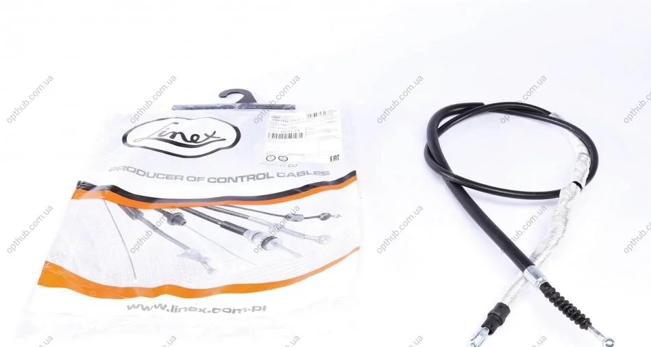 Трос ручника (задній) Audi A4 03-09 (1736/1572mm) (opt-om) LINEX 03.01.53 (фото 1)