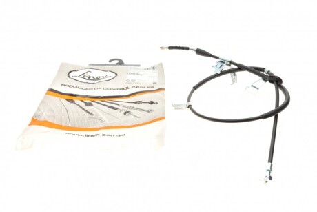 Трос ручника (задній) (L) Suzuki SX4 06- (1638/1458mm) (opt-om) LINEX 14.02.64