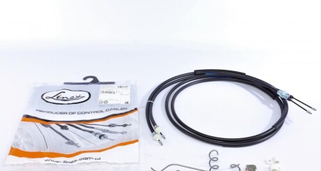 Трос ручника (задній) Ford Connect 02- (+ABS) (висока база) (дисковий гальма) (opt-om) LINEX 15.02.18