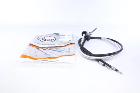 Трос ручника (задній) Ford Focus/C-Max 03-07 (1353+1504mm) (електро) (opt-om) LINEX 15.78.01