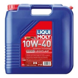 ОЛИВА МОТОРНА DIESEL LEICHTLAUF 10W-40 20Л LIQUI MOLY 1388