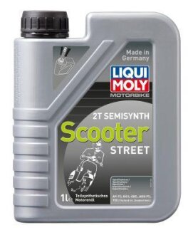 ОЛИВА МОТОРНА НАПІВСИНТ. 2-ТАКТНА MOTORBIKE 2T SEMISYNTH SCOOTER STREET 1Л LIQUI MOLY 1621