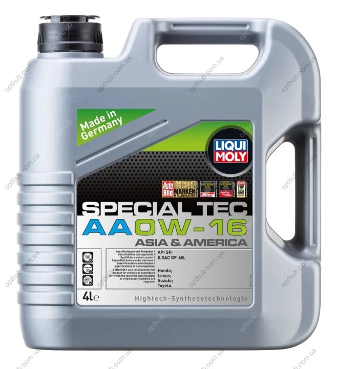 Масла моторные SPECIAL TEC AA 0W-16 4л LIQUI MOLY 21327 (фото 1)