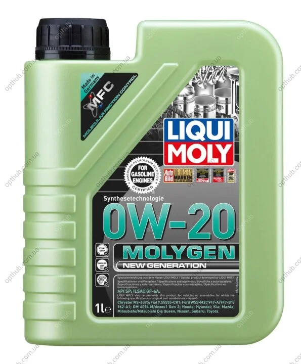 Олива моторна Molygen New Generation 0W-20 1л MOLYGEN NEW GENERATION 0W-20 1Л -ua LIQUI MOLY 21356 (фото 1)