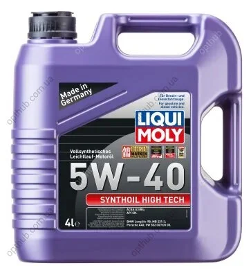Олива моторна Synthoil High Tech 5W-40 4л СИНТ МОТ МАСЛО - SYNTHOIL HIGH TECH SAE 5W-40 4Л -ua LIQUI MOLY 2194 (фото 1)