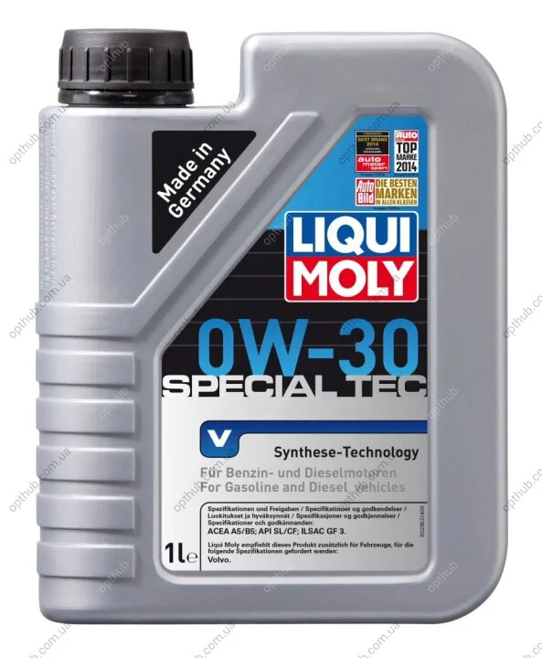Масло моторное Special Tec V 0W-30 1л СИНТ МОТ МАСЛО - SPECIAL TEC V 0W-30 1Л LIQUI MOLY 2852 (фото 1)