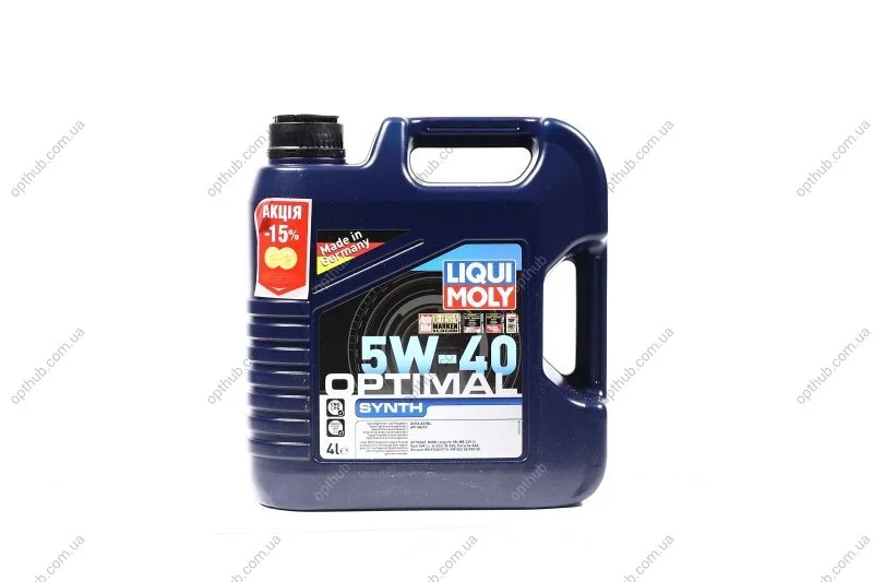 Олива моторна Optimal Synth 5W-40 4л СИНТ МОТ МАСЛО - OPTIMAL SYNTH SAE 5W-40 4Л -ua LIQUI MOLY 3926 (фото 1)