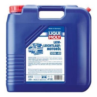 Моторное масло LKW LeichtlaufMotoroil 10W-40, 20л. LIQUI MOLY 4743