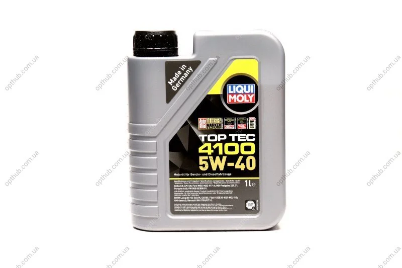 Масло моторн. Liqui Moly TOP TEC 4100 5W-40 API SN/CF ACEA A3/B4/C3 (Канистра 1л) LIQUI MOLY 7500 (фото 1)